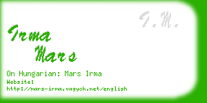 irma mars business card